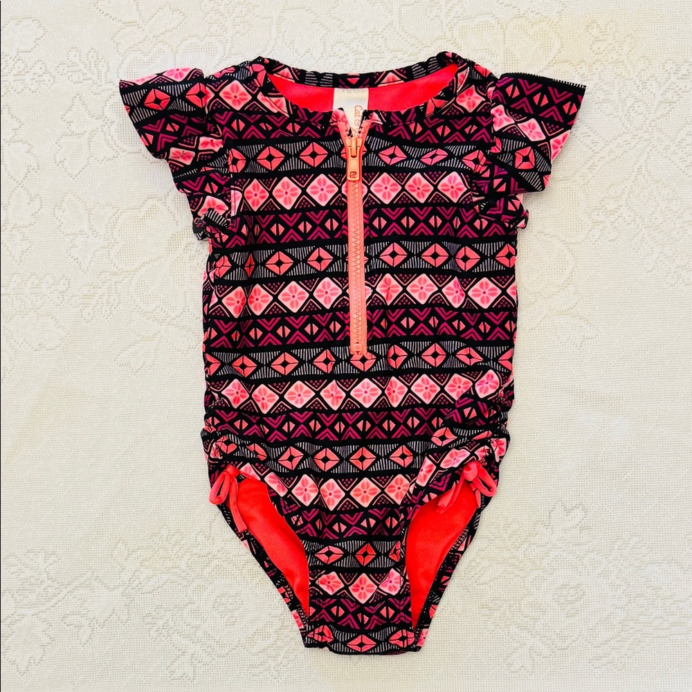 Cat and Jack, 3T, zipper front, one piece swim suit for girls.